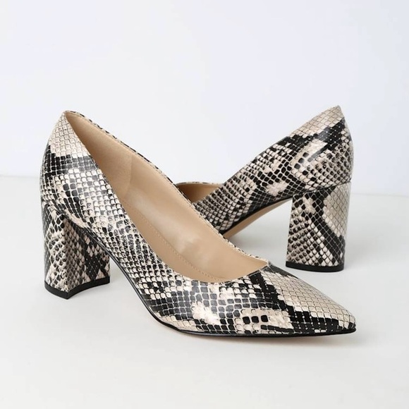 Marc Fisher Claire 2 Black Multi Snake Pointed-Toe Pumps - Picture 8 of 8